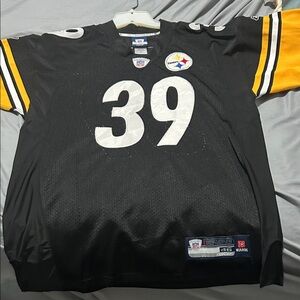 Steelers Parker Black and Yellow Football Jersey size 46